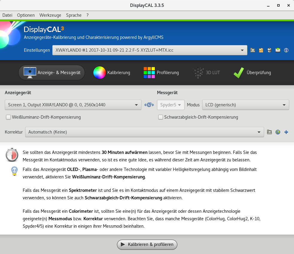 DisplayCAL3 unter Fedora 27