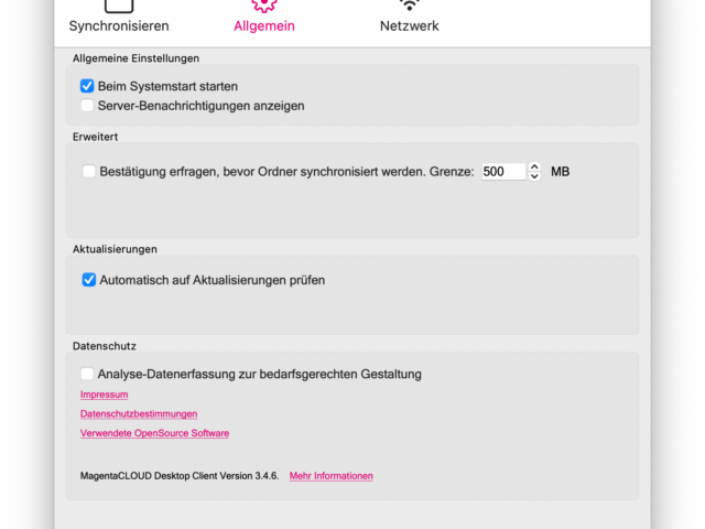 Mac-Client für MagentaCloud ist da