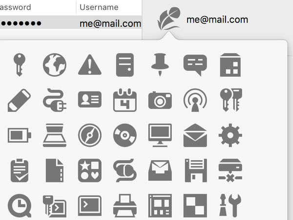 Icon selection