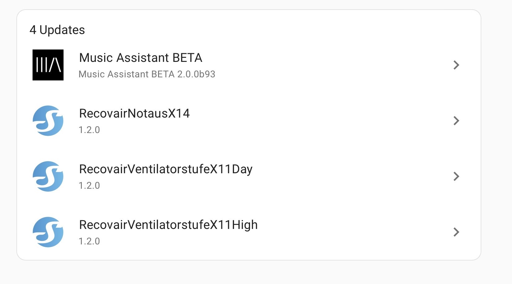Home Asistant und Firmware-Updates
